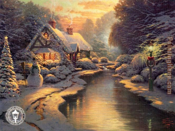 Thomas Kinkade Christmas Evening
